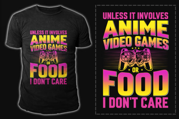 Anime Gaming Graphics for T-Shirt Designs