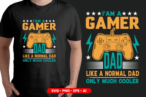 Gamer Dad Graphics for T-Shirt Designs