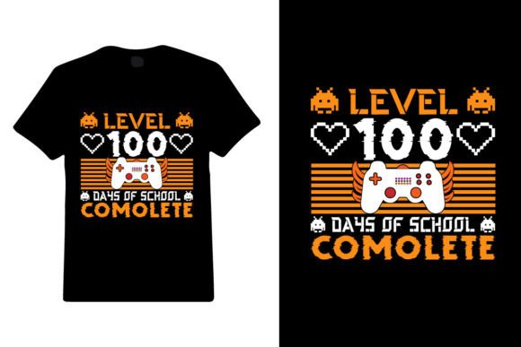 Gaming 100 Day T Shirt Design: Graphics & T-Shirt Designs