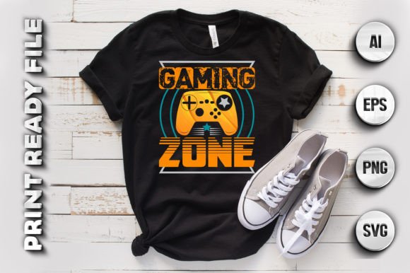 Gaming Zone T-shirt: Graphics for T-Shirt Designs