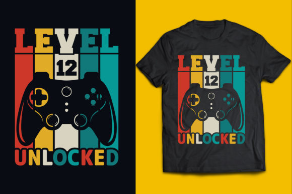 Level 12 Gaming Tee: Graphics & Graphic Templates