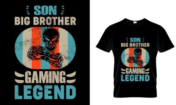 SON BIG BROTHER GAMING LEGEND T-Shirt Graphics & Print Templates